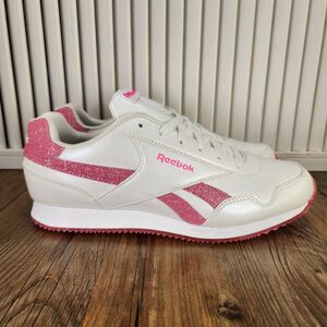 Reebok Royal Classic Jogger 3.0 Glitter Womens 7.5 (M6) White Pink Shoes HP4842